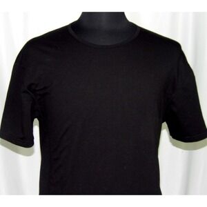 BYLT Drop Cut S/S BLEND Black Curved Hem Stretch T-Shirt Men's Large